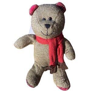 Christmas Starbucks Bearista Winter Holiday Knit Teddy Bear Plush #88 (2009) NEW